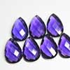 Purple Amethyst Quartz (Synthetic) Faceted Pear Drops Briolette 10 Beads and Size 22x15mm approx. More Quantity Available 